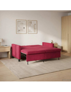 Divano letto Rosso Vino Tessuto