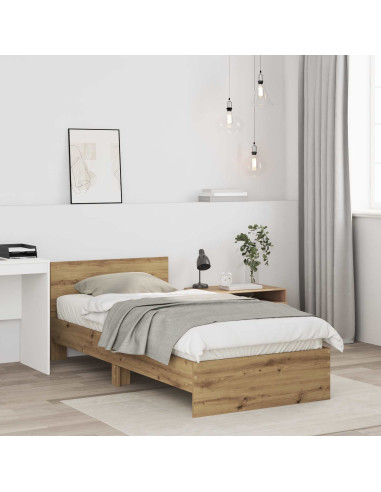 Struttura letto con testata Rovere Artigianale 80 x 200 cm