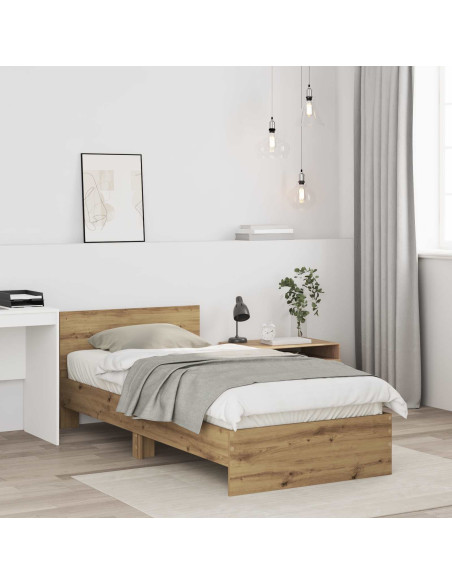 Struttura letto con testata Rovere Artigianale 80 x 200 cm