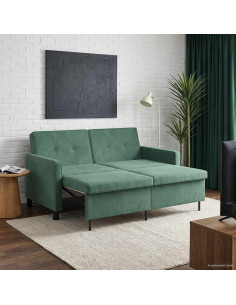 Divano letto Verde Mare Tessuto