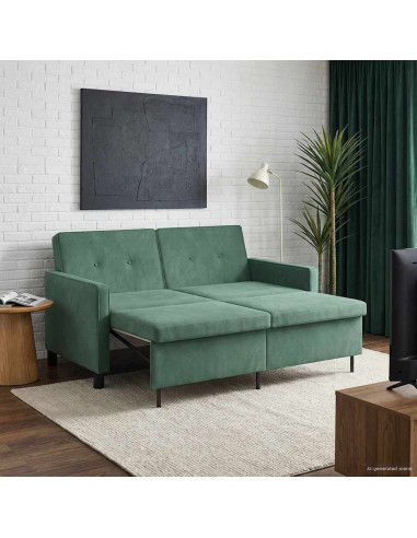 Divano letto Verde Mare Tessuto