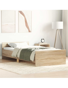 Struttura letto con testata Rovere Sonoma 80 x 200 cm