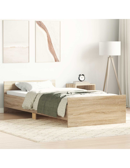 Struttura letto con testata Rovere Sonoma 80 x 200 cm