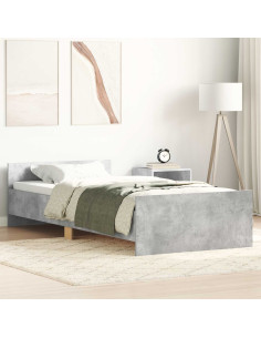 Struttura letto con testata Grigio Cemento 80 x 200 cm