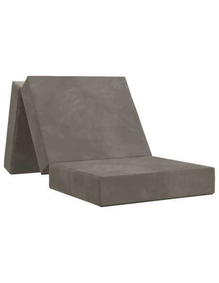 Divano Letto Pieghevole 75 x 63 x 45 cm Grigio Chiaro