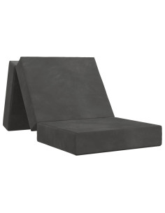 Divano Letto Pieghevole 75 x 63 x 45 cm Grigio Scuro