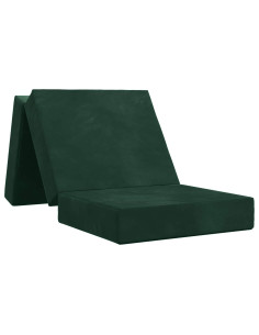Divano Letto Pieghevole 75 x 63 x 45 cm Verde Scuro