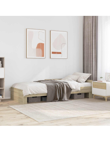 Struttura letto con testata Rovere Sonoma 80 x 200 cm