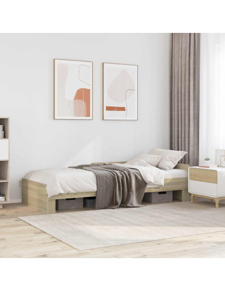 Struttura letto con testata Rovere Sonoma 80 x 200 cm