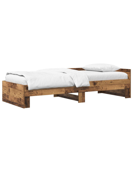 Struttura letto con testata Legno antico 80 x 200 cm