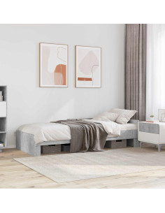 Struttura letto con testata Grigio Cemento 80 x 200 cm