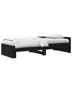 Struttura letto con testata Rovere Nero 80 x 200 cm