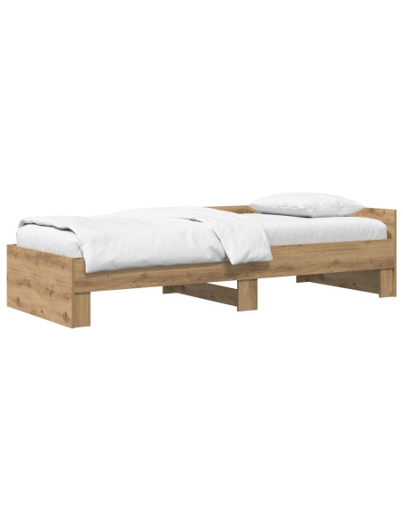 Struttura letto con testata Rovere Artigianale 80 x 200 cm