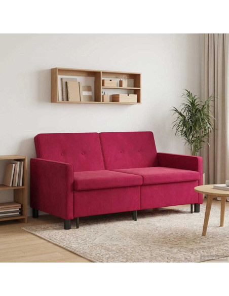 Divano letto Rosso Vino Tessuto