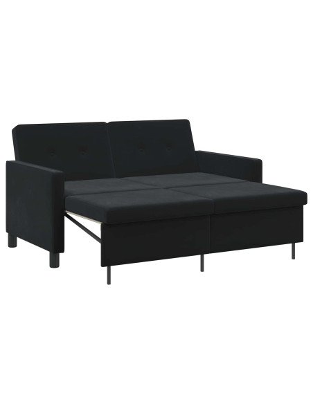Divano letto Nero Tessuto
