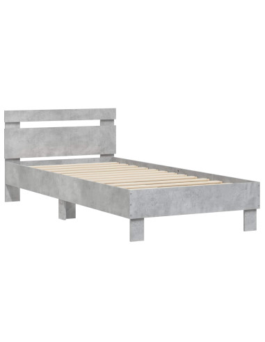 Struttura letto con testata Grigio Cemento 80 x 200 cm