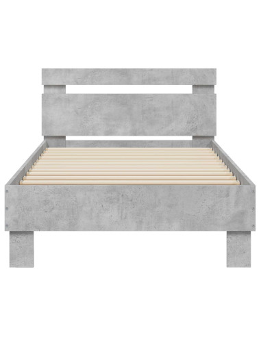 Struttura letto con testata Grigio Cemento 80 x 200 cm