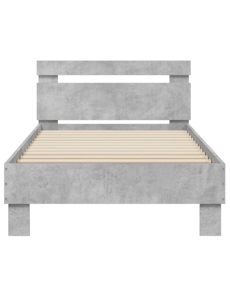 Struttura letto con testata Grigio Cemento 80 x 200 cm