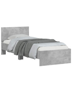 Struttura letto con testata Grigio Cemento 80 x 200 cm 2