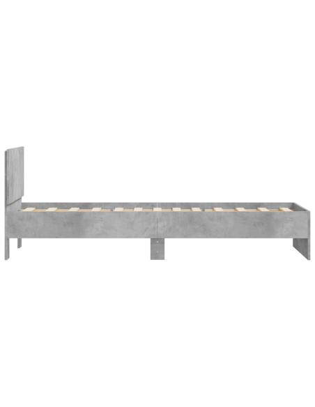 Struttura letto con testata Grigio Cemento 80 x 200 cm