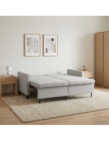 Divano letto Crema Tessuto