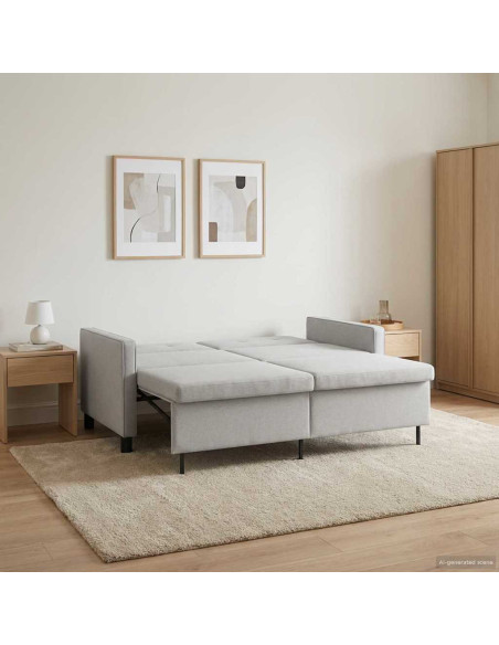 Divano letto Crema Tessuto