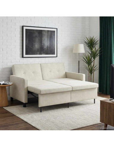 Divano letto Crema Tessuto
