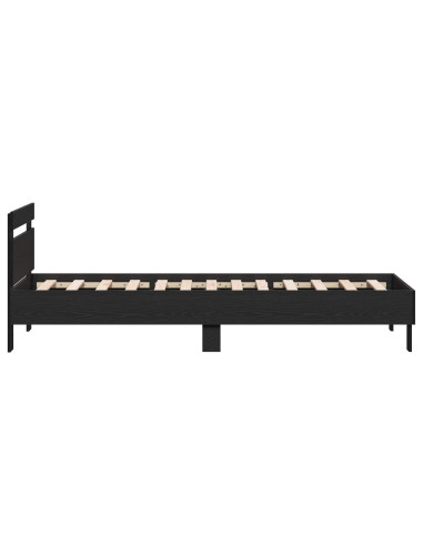 Struttura letto con testata Rovere Nero 80 x 200 cm