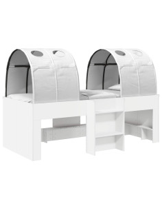 Letto con Tunnel 4 pcs Bianco Legno ingegnerizzato