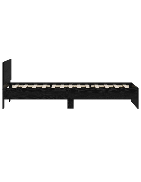 Struttura letto con testata Rovere Nero 80 x 200 cm