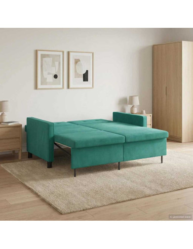 Divano letto Turchese Tessuto