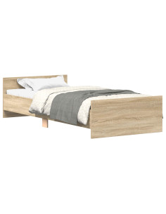 Struttura letto con testata Rovere Sonoma 80 x 200 cm 2
