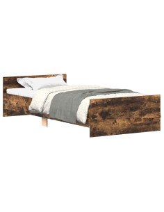 Struttura letto con testata Rovere Fumo 80 x 200 cm 2