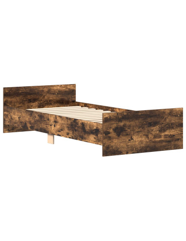 Struttura letto con testata Rovere Fumo 80 x 200 cm
