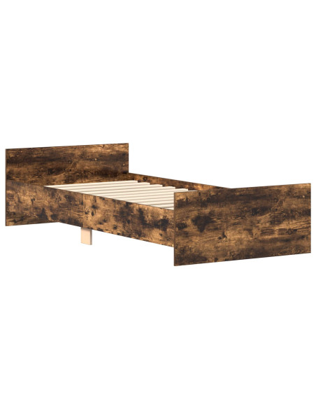 Struttura letto con testata Rovere Fumo 80 x 200 cm
