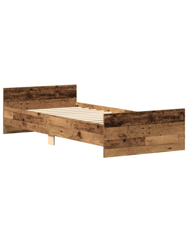 Struttura letto con testata Legno antico 80 x 200 cm