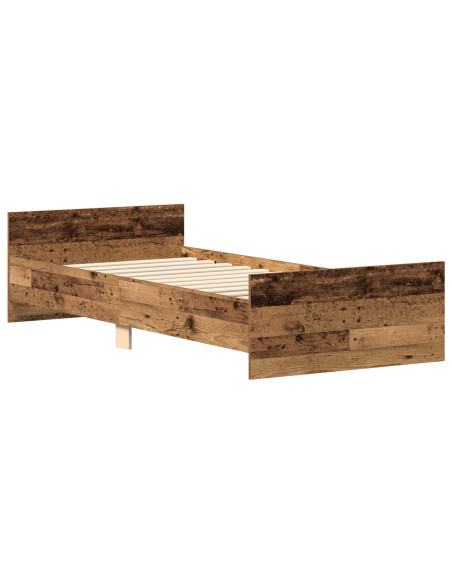 Struttura letto con testata Legno antico 80 x 200 cm