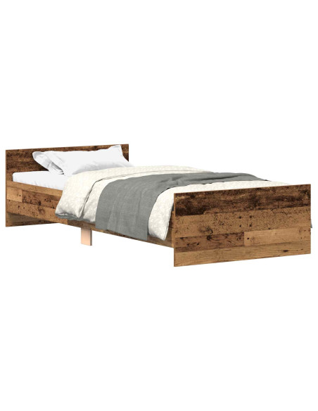 Struttura letto con testata Legno antico 80 x 200 cm