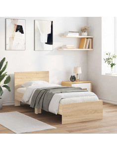 Struttura letto con testata Rovere Sonoma 80 x 200 cm
