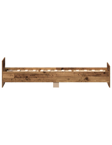 Struttura letto con testata Legno antico 80 x 200 cm