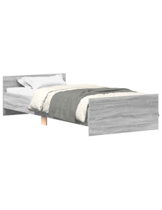 Struttura letto con testata Sonoma grigio 80 x 200 cm 2