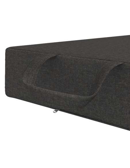 Divano Letto Pieghevole 75 x 63 x 45 cm Grigio Scuro