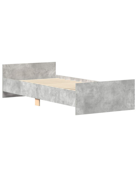 Struttura letto con testata Grigio Cemento 80 x 200 cm