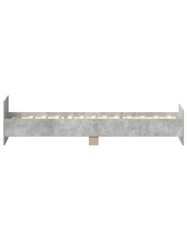 Struttura letto con testata Grigio Cemento 80 x 200 cm