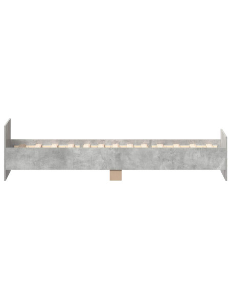Struttura letto con testata Grigio Cemento 80 x 200 cm