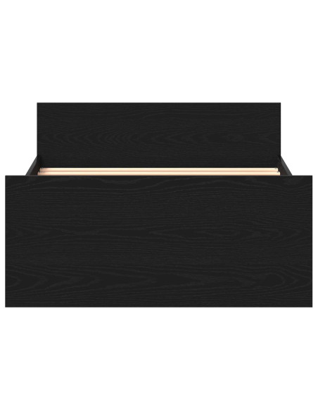 Struttura letto con testata Rovere Nero 80 x 200 cm