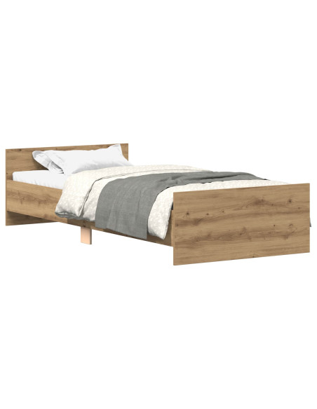 Struttura letto con testata Rovere Artigianale 80 x 200 cm