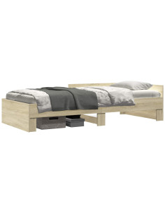 Struttura letto con testata Rovere Sonoma 80 x 200 cm 2