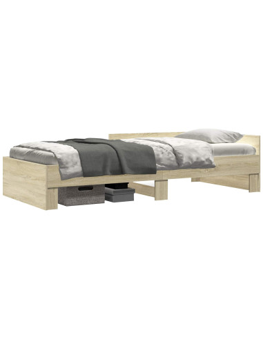 Struttura letto con testata Rovere Sonoma 80 x 200 cm