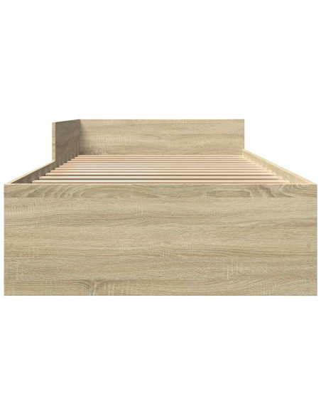 Struttura letto con testata Rovere Sonoma 80 x 200 cm